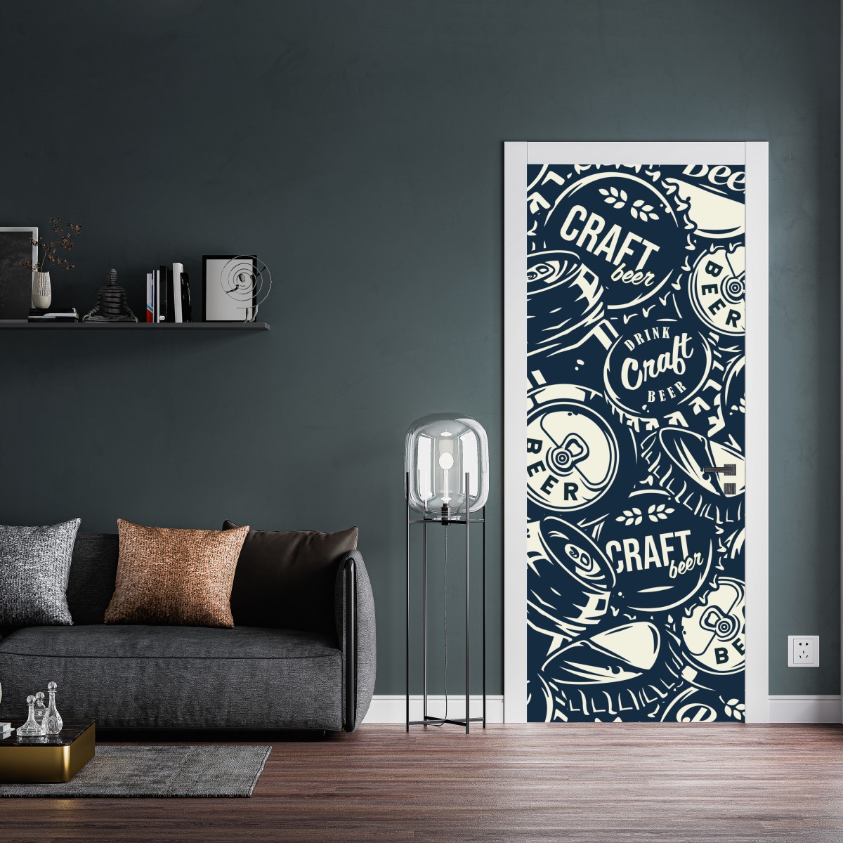 Naklejka na drzwi wzór kapsli piwa rzemieślniczego – Wallissimo® Naklejka na drzwi wzór kapsli piwa rzemieślniczego – Wallissimo®
