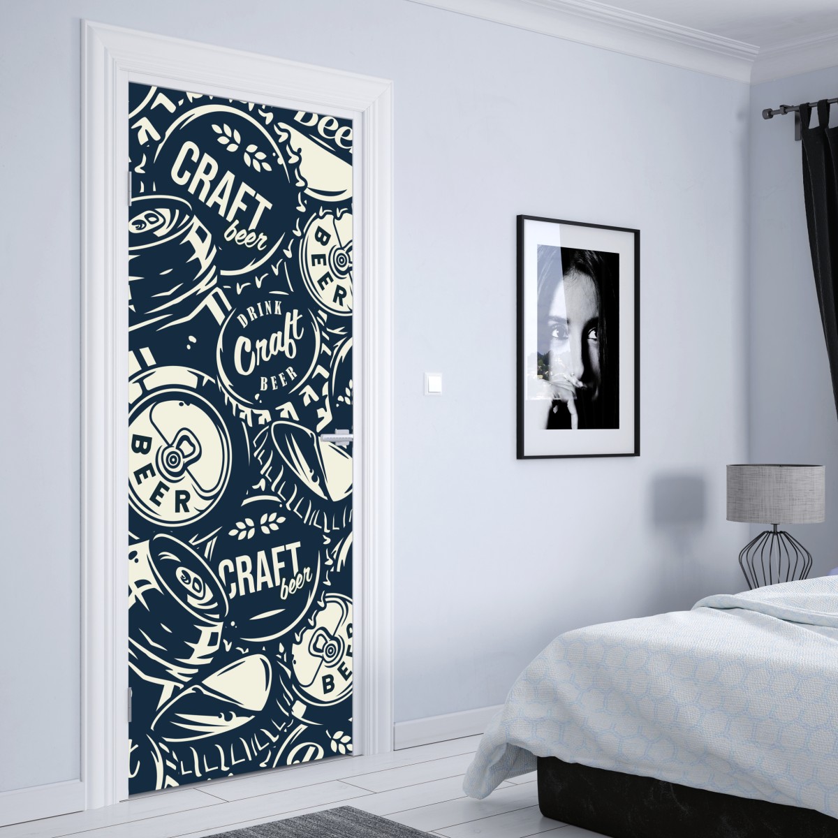 Naklejka na drzwi wzór kapsli piwa rzemieślniczego – Wallissimo® Naklejka na drzwi wzór kapsli piwa rzemieślniczego – Wallissimo®