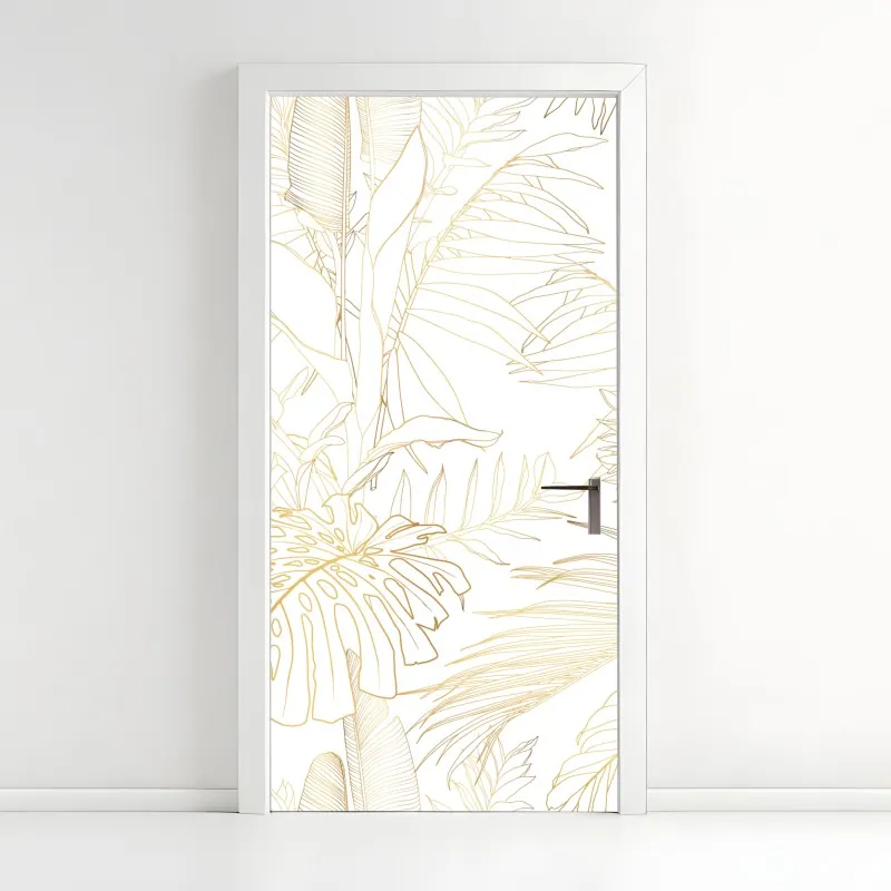 Naklejka na drzwi słoneczna ścieżka przez zieloną łąkę – Wallissimo®