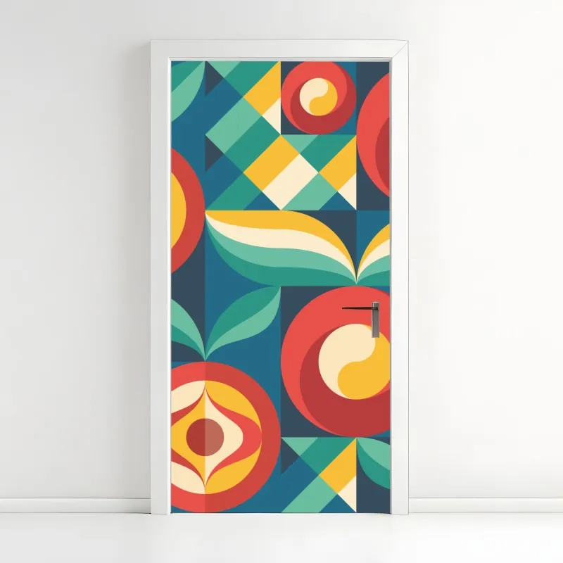 Naklejka na drzwi monochromatyczne zbliżenie dalii – Wallissimo®