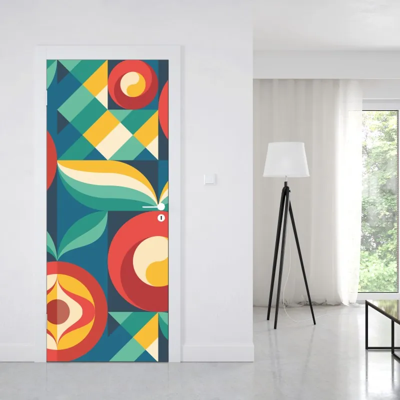 Naklejka na drzwi monochromatyczne zbliżenie dalii – Wallissimo®