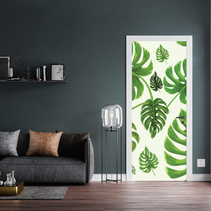 Naklejka na drzwi słoneczna żółta uliczka w Rethymno, Kreta – Wallissimo®