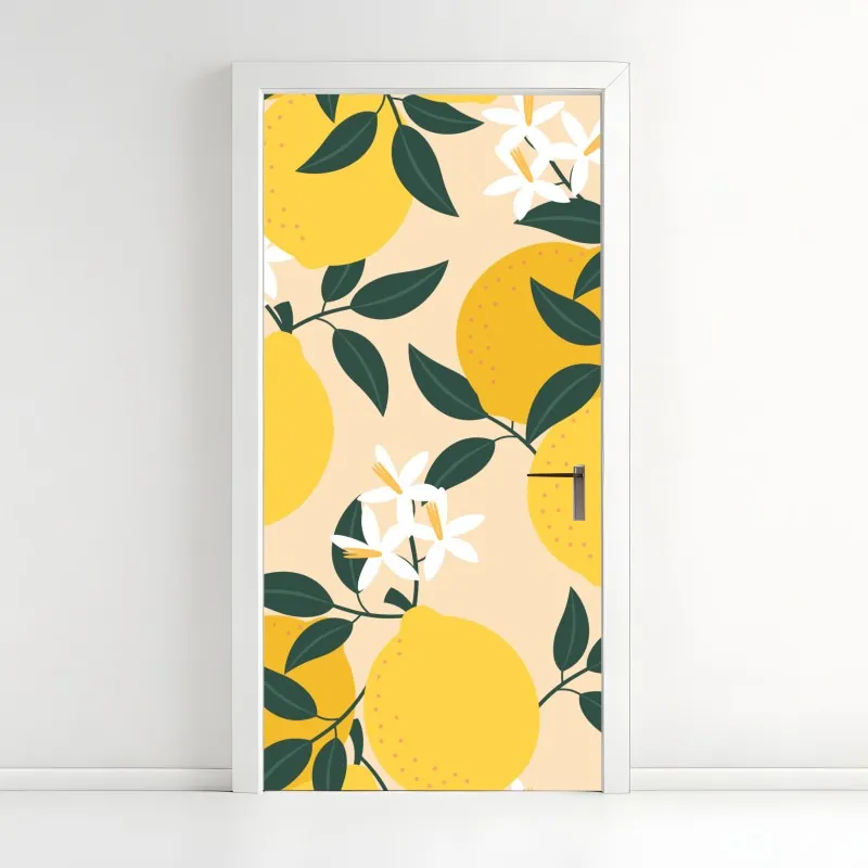 Naklejka na drzwi głęboka niebieska tekstura marmuru – Wallissimo®