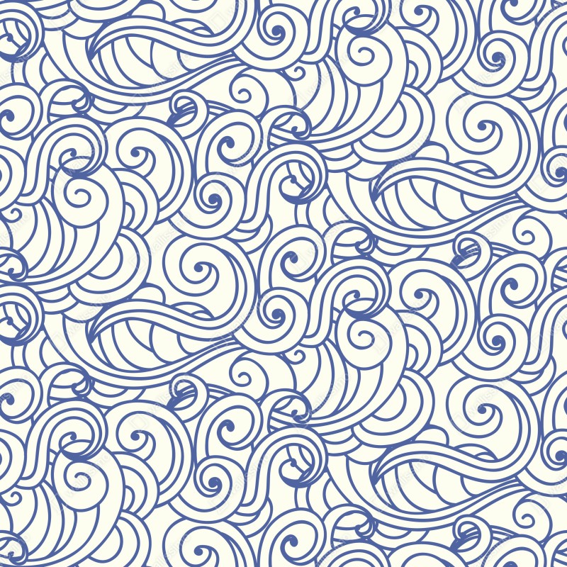 Naklejka na drzwi niebieski wzór ze spiralami – Wallissimo® Naklejka na drzwi niebieski wzór ze spiralami – Wallissimo®