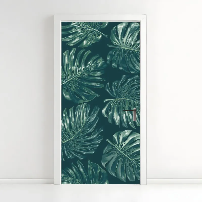 Naklejka na drzwi Edynburg panorama z zamkiem i wieżą zegarową – Wallissimo®