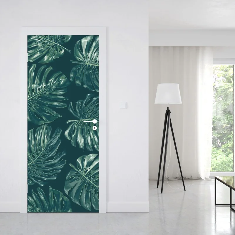 Naklejka na drzwi Edynburg panorama z zamkiem i wieżą zegarową – Wallissimo®