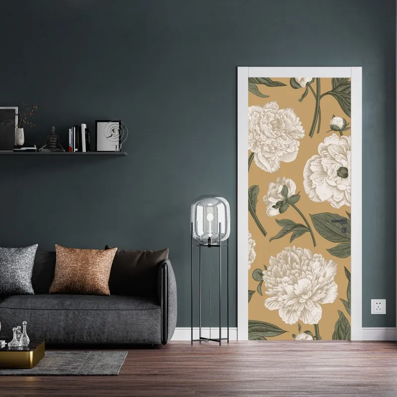 Naklejka na drzwi słoneczna uliczka w Civita di Bagnoregio – Wallissimo®