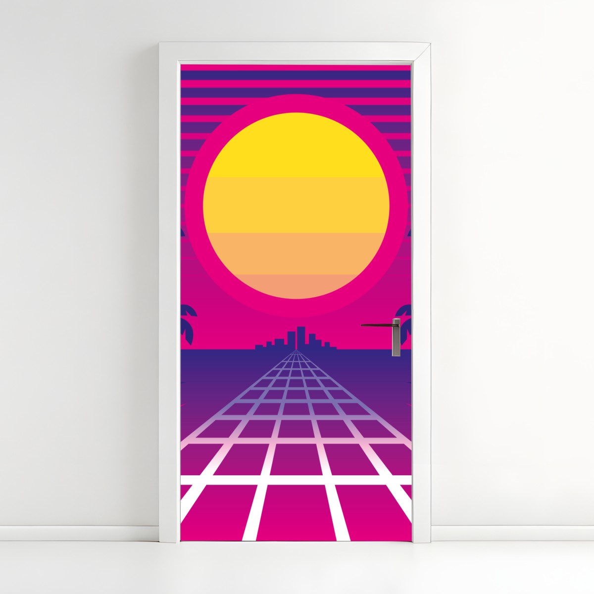 Door sticker neon sunset boulevard