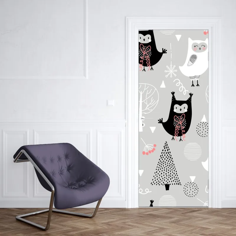 Naklejka na drzwi luksusowa abstrakcja turkus z złotymi żyłami – Wallissimo®