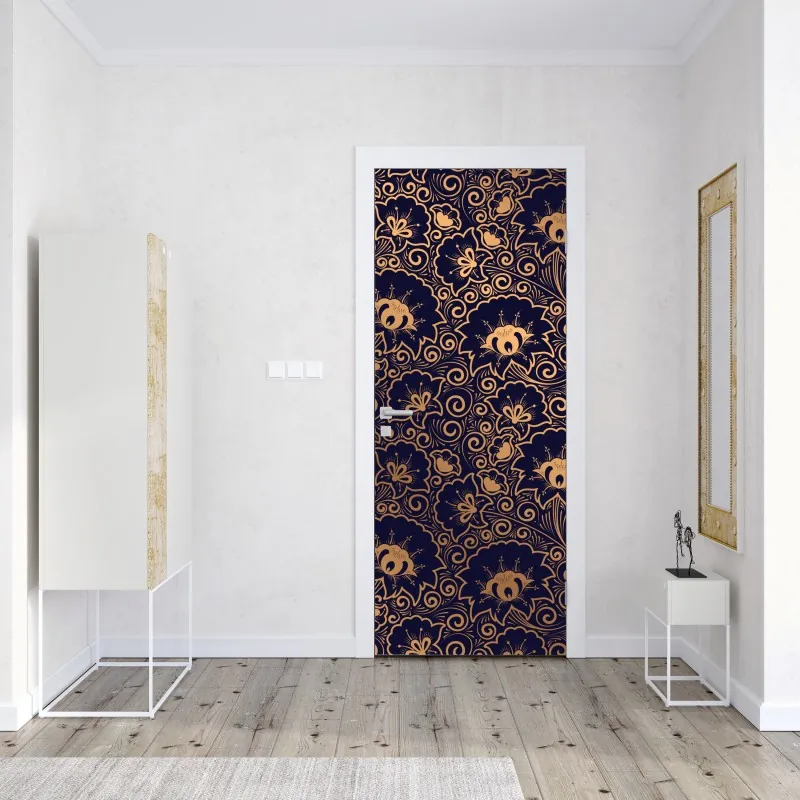 Naklejka na drzwi złoty zachód słońca nad wydmami pustyni – Wallissimo®