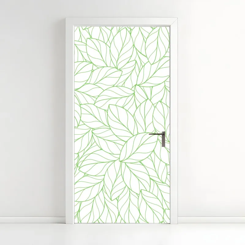 Naklejka na drzwi vintage wzór botaniczny z piwoniami – Wallissimo®