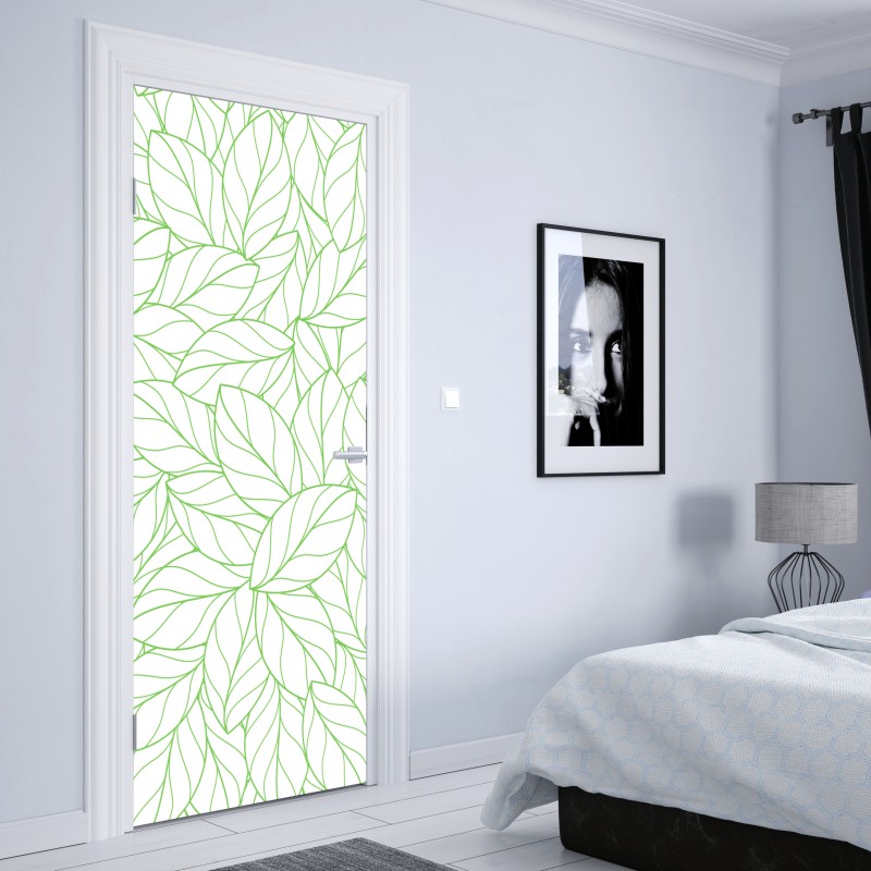 Naklejka na drzwi vintage wzór botaniczny z piwoniami – Wallissimo®