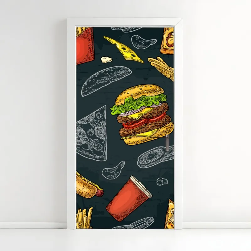 Naklejka na drzwi spokojna alejka w bambusowym gaju – Wallissimo®