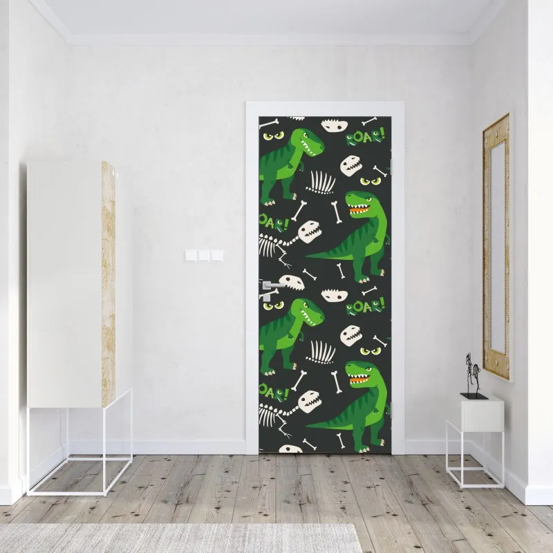 Naklejka na drzwi spokojny poranek nad jeziorem Braies, Dolomity – Wallissimo®