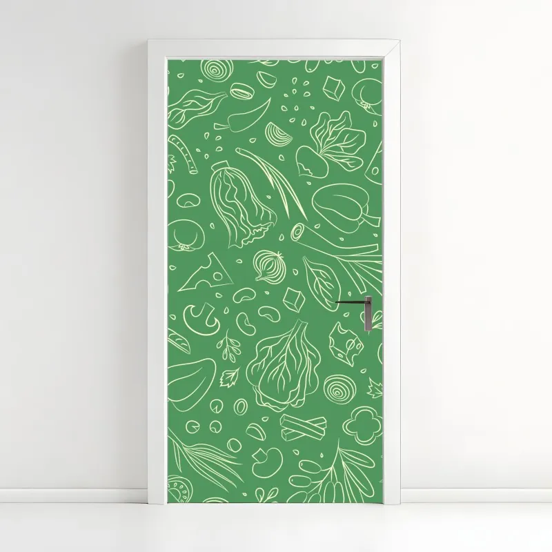 Naklejka na drzwi Haifoss wodospad o zachodzie słońca – Wallissimo®