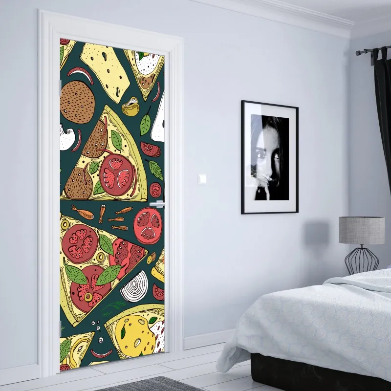 Naklejka na drzwi złote tarasy ryżowe o wschodzie słońca – Wallissimo®