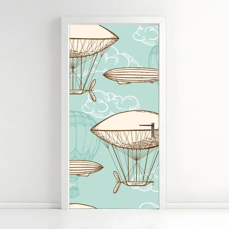 Naklejka na drzwi żywa różowa abstrakcja płynna – Wallissimo®