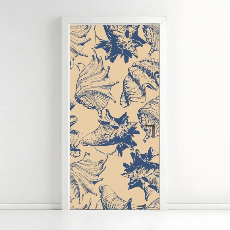 Naklejka na drzwi złote geometryczne fasety – Wallissimo®