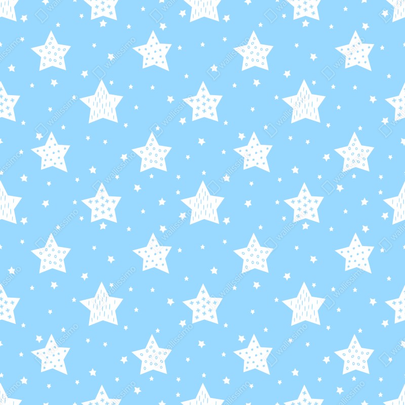 Naklejka na drzwi miękkie niebieskie gwiazdki do pokoju dziecięcego – Wallissimo® Naklejka na drzwi miękkie niebieskie gwiazdki do pokoju dziecięcego – Wallissimo®