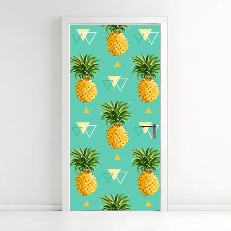 Naklejka na drzwi delikatne nasiona dmuchawca czarno-białe – Wallissimo®