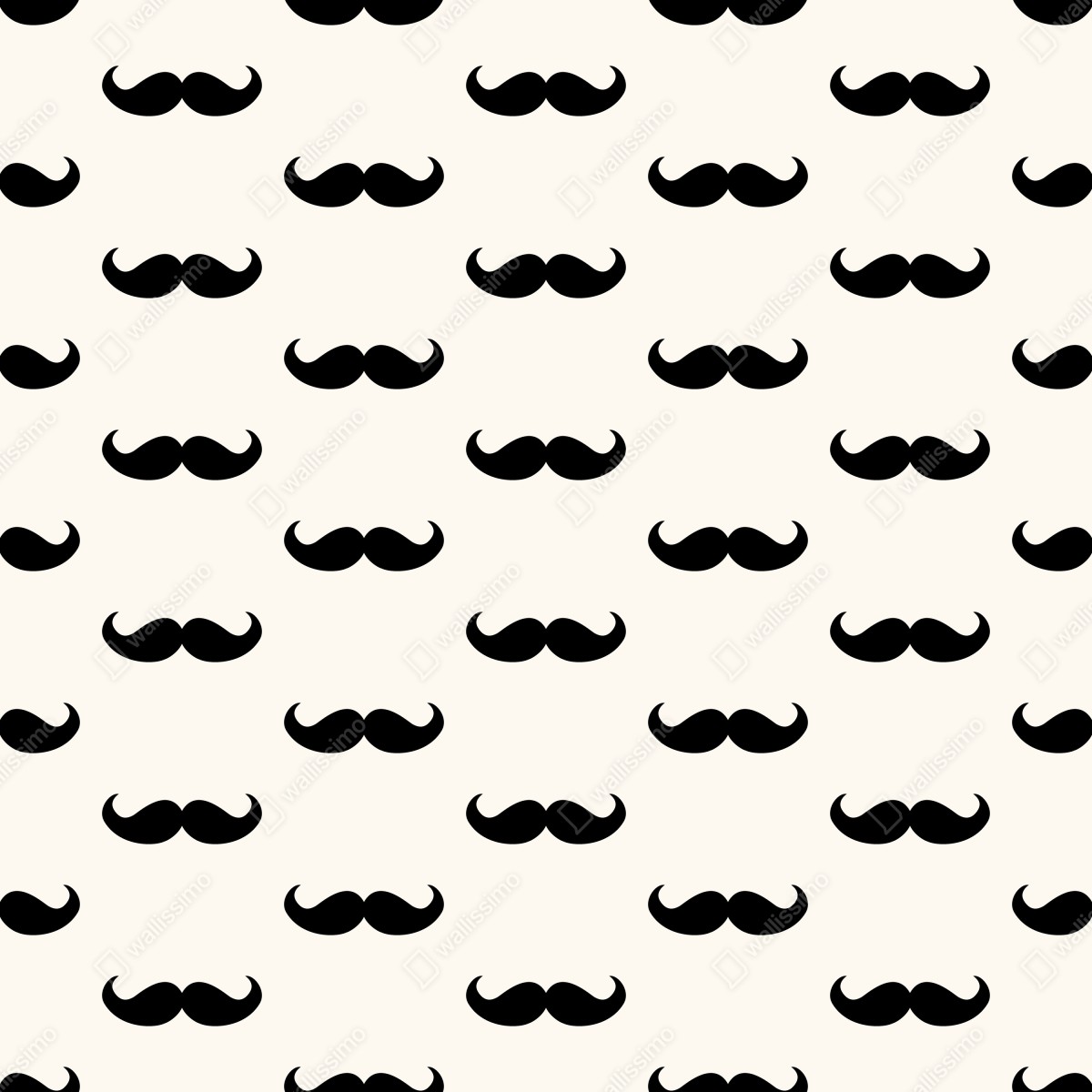 Naklejka na drzwi czarny wzór wąsów na beżowym tle – Wallissimo® Naklejka na drzwi czarny wzór wąsów na beżowym tle – Wallissimo®