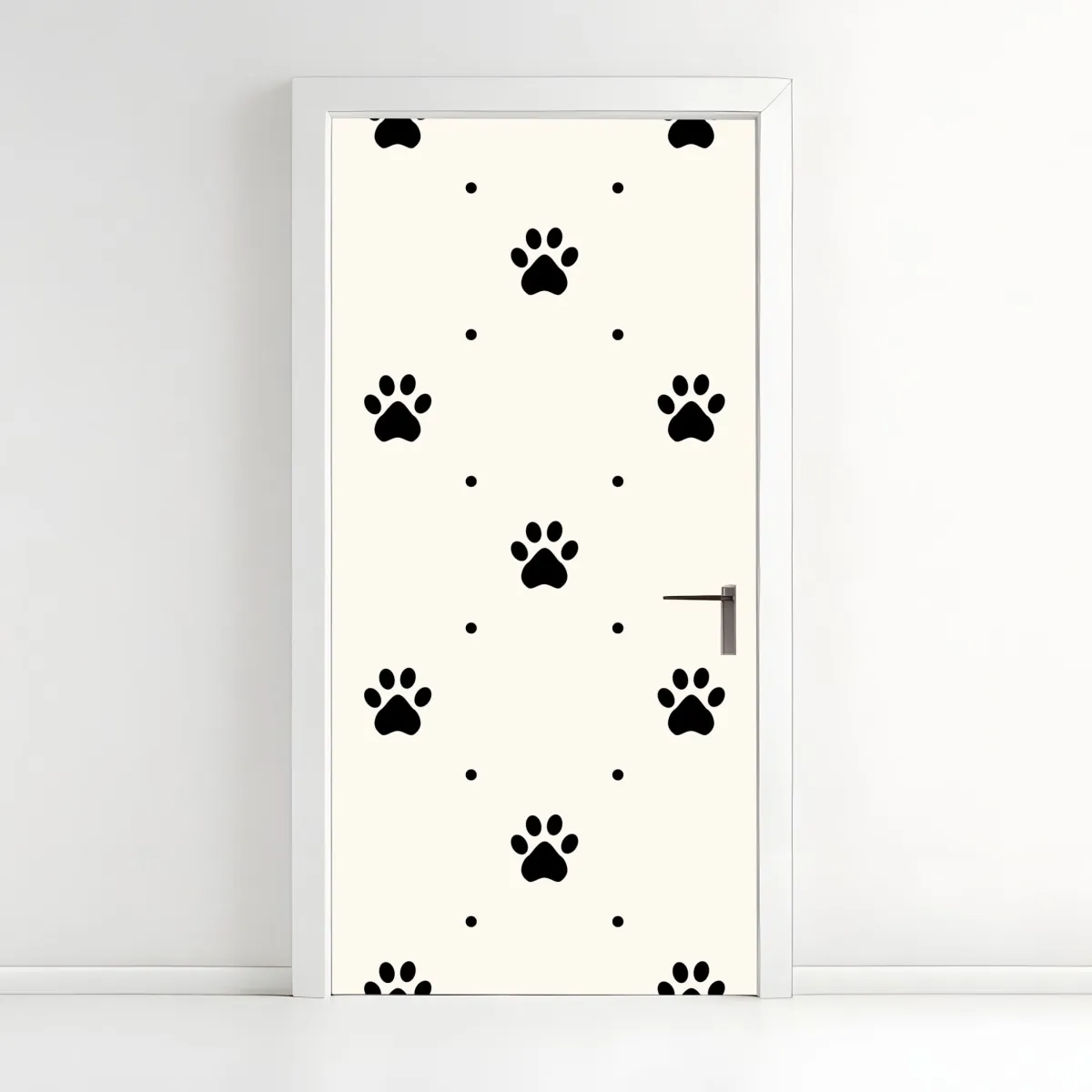 Naklejka na drzwi zabawny wzór z łapkami – Wallissimo® Naklejka na drzwi zabawny wzór z łapkami – Wallissimo®