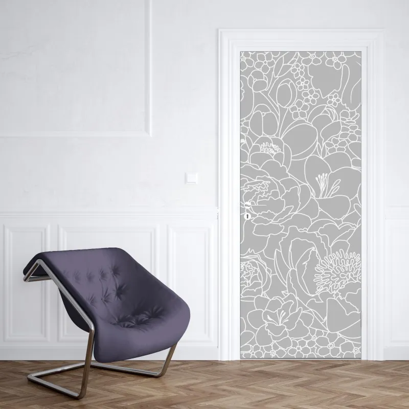 Naklejka na drzwi głęboka niebieska tekstura marmuru – Wallissimo®