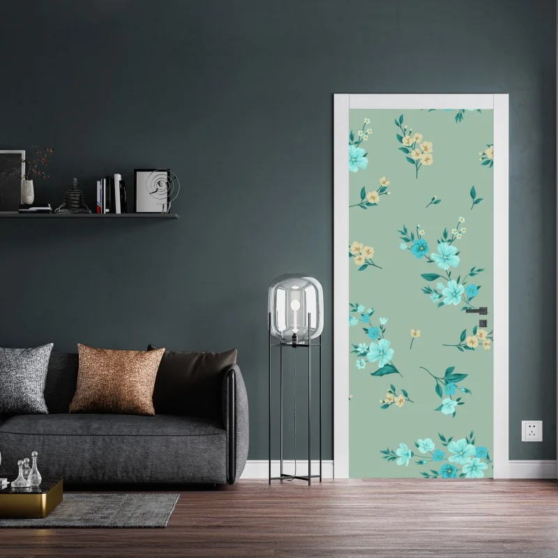 Naklejka na drzwi majestatyczne odbicie Alp przy Bachalpsee – Wallissimo®