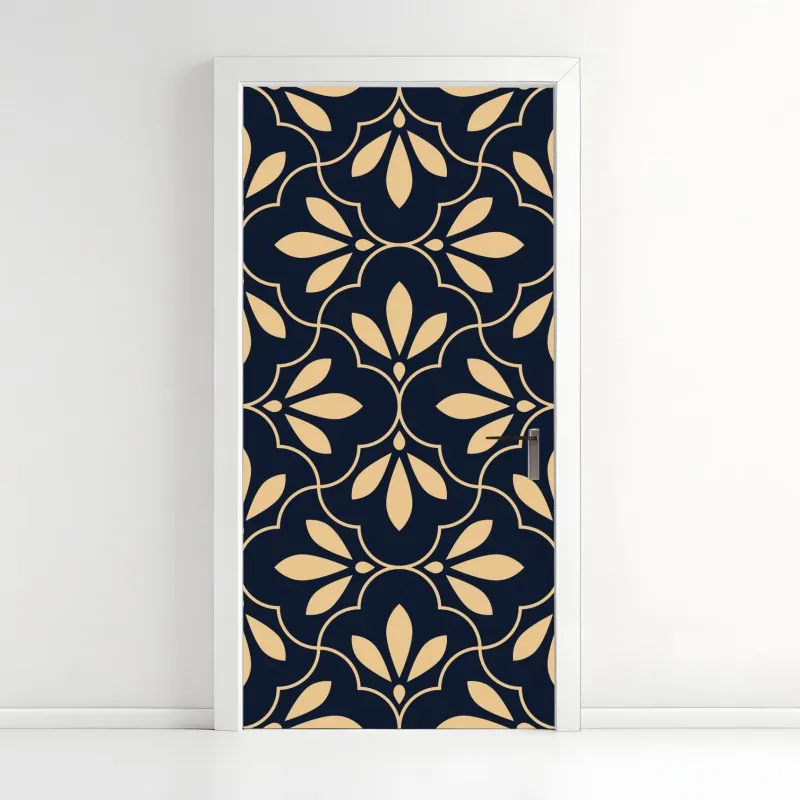 Naklejka na drzwi perspektywa Mostu Brooklyńskiego w monochromie – Wallissimo®