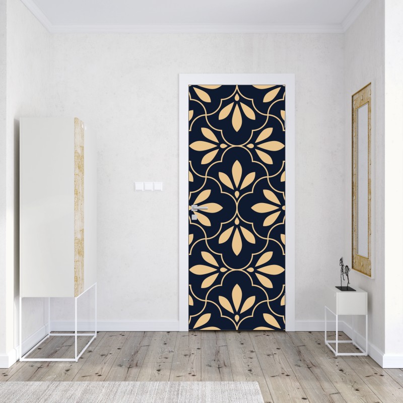 Naklejka na drzwi perspektywa Mostu Brooklyńskiego w monochromie – Wallissimo®