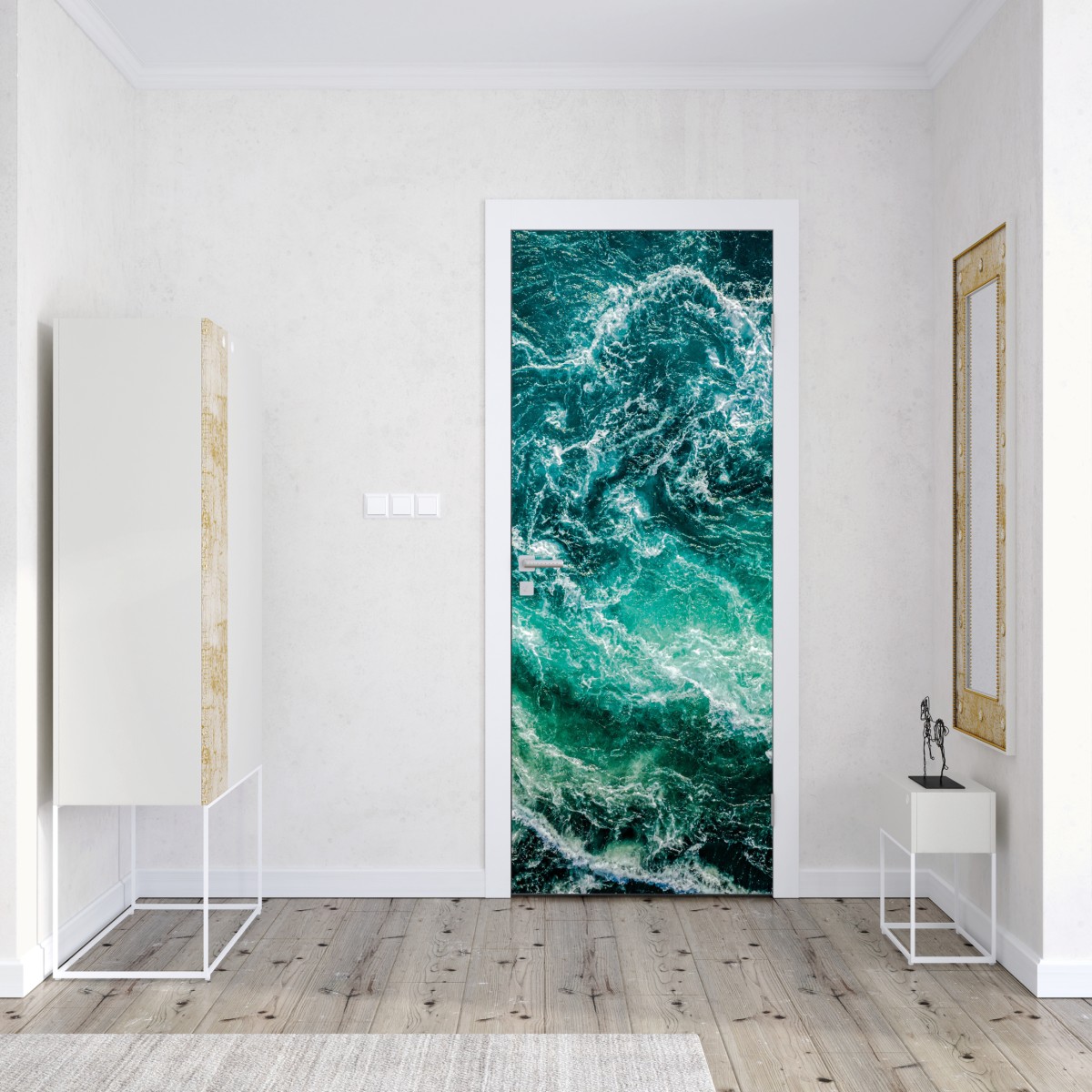 Naklejka na drzwi wirujące wody Saltstraumen, Norwegia – Wallissimo® Naklejka na drzwi wirujące wody Saltstraumen, Norwegia – Wallissimo®