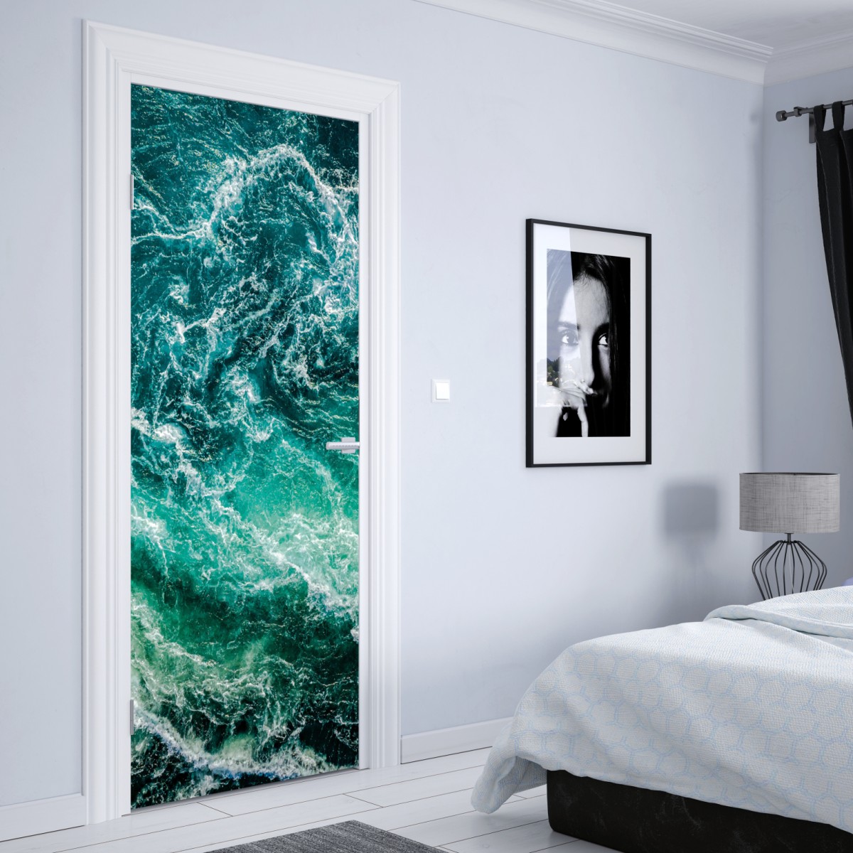 Naklejka na drzwi wirujące wody Saltstraumen, Norwegia – Wallissimo® Naklejka na drzwi wirujące wody Saltstraumen, Norwegia – Wallissimo®