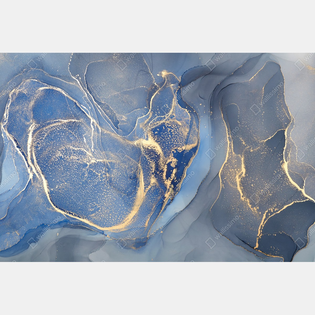 Naklejka na drzwi oceaniczny niebieski marmur ze złotymi żyłkami – Wallissimo® Naklejka na drzwi oceaniczny niebieski marmur ze złotymi żyłkami – Wallissimo®