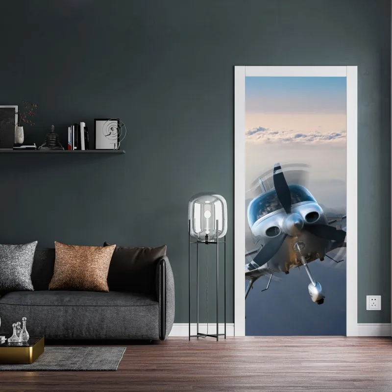 Naklejka na drzwi skandynawska kompozycja geometryczna – Wallissimo®