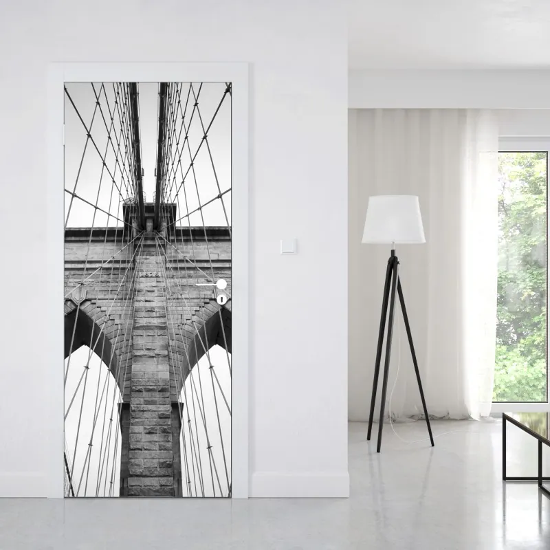 Naklejka na drzwi odważny geometryczny wzór na ścianę – Wallissimo®