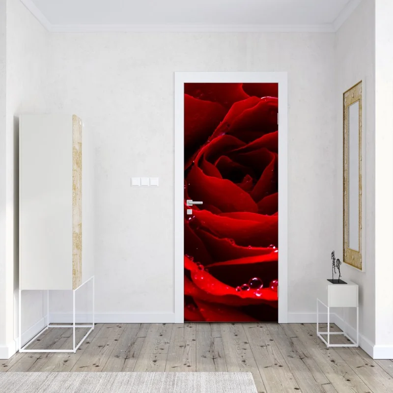 Naklejka na drzwi ciemna faktura marmuru – Wallissimo®