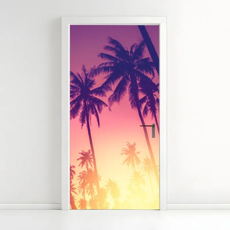 Naklejka na drzwi ciemna faktura marmuru – Wallissimo®