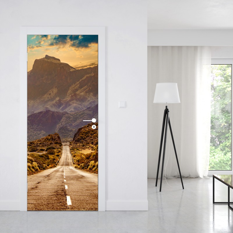 Naklejka na drzwi droga w góry na Teneryfie – Wallissimo® Naklejka na drzwi droga w góry na Teneryfie – Wallissimo®