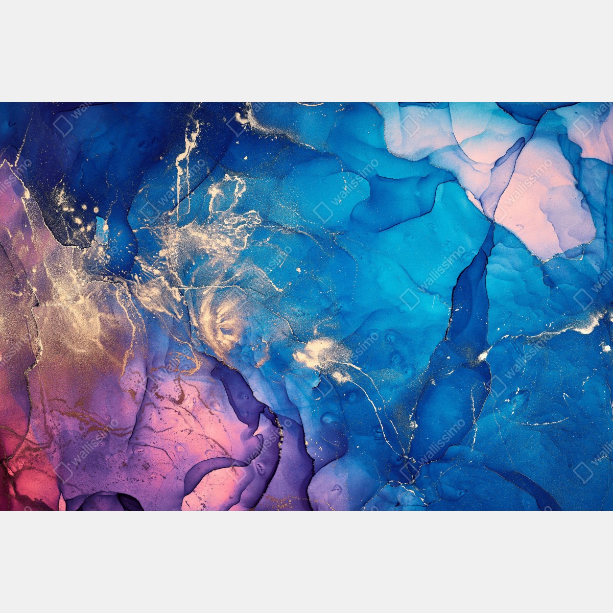 Naklejka na drzwi niebieska marmurowa abstrakcja z atramentu alkoholowego – Wallissimo® Naklejka na drzwi niebieska marmurowa abstrakcja z atramentu alkoholowego – Wallissimo®