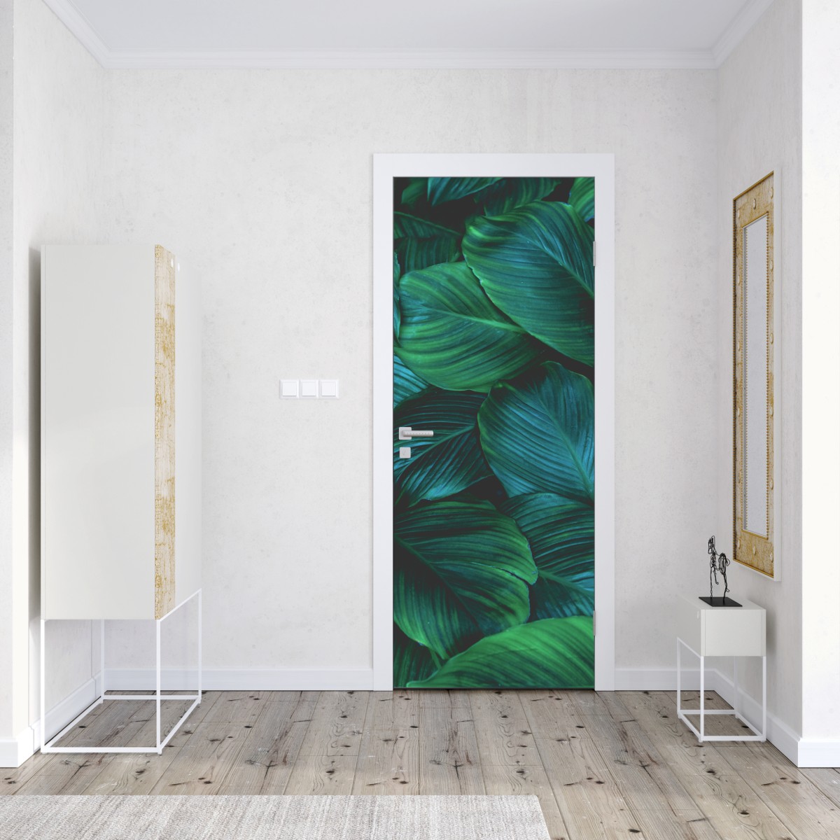 Naklejka na drzwi bujne tropikalne liście – Wallissimo® Naklejka na drzwi bujne tropikalne liście – Wallissimo®