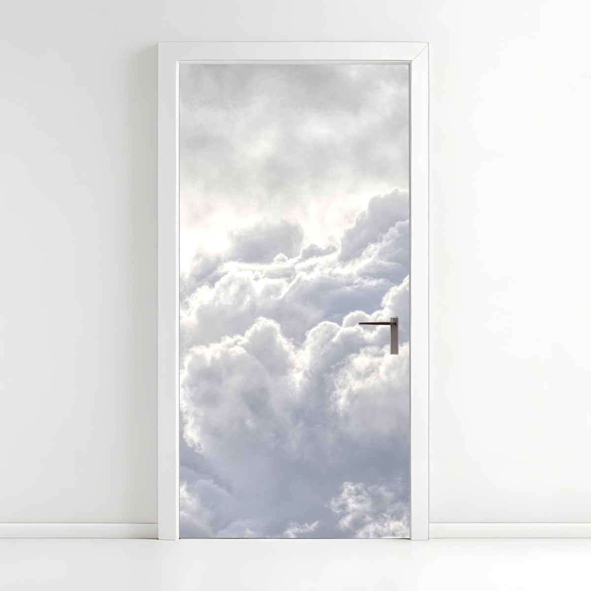 Door sticker ethereal white cloudscape