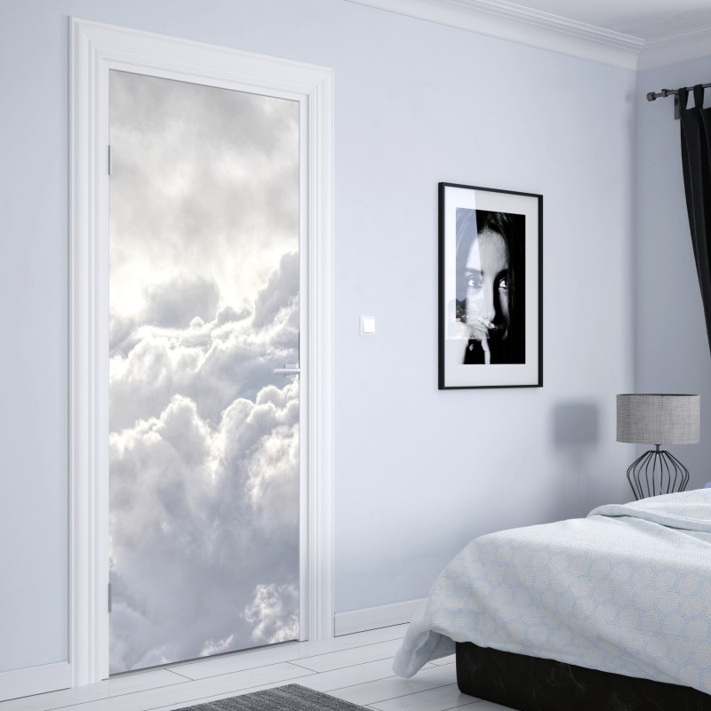 Naklejka na drzwi eteryczny pejzaż chmur – Wallissimo® Naklejka na drzwi eteryczny pejzaż chmur – Wallissimo®