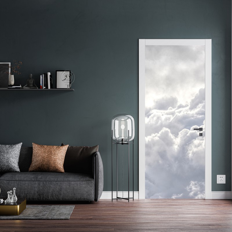 Naklejka na drzwi eteryczny pejzaż chmur – Wallissimo® Naklejka na drzwi eteryczny pejzaż chmur – Wallissimo®