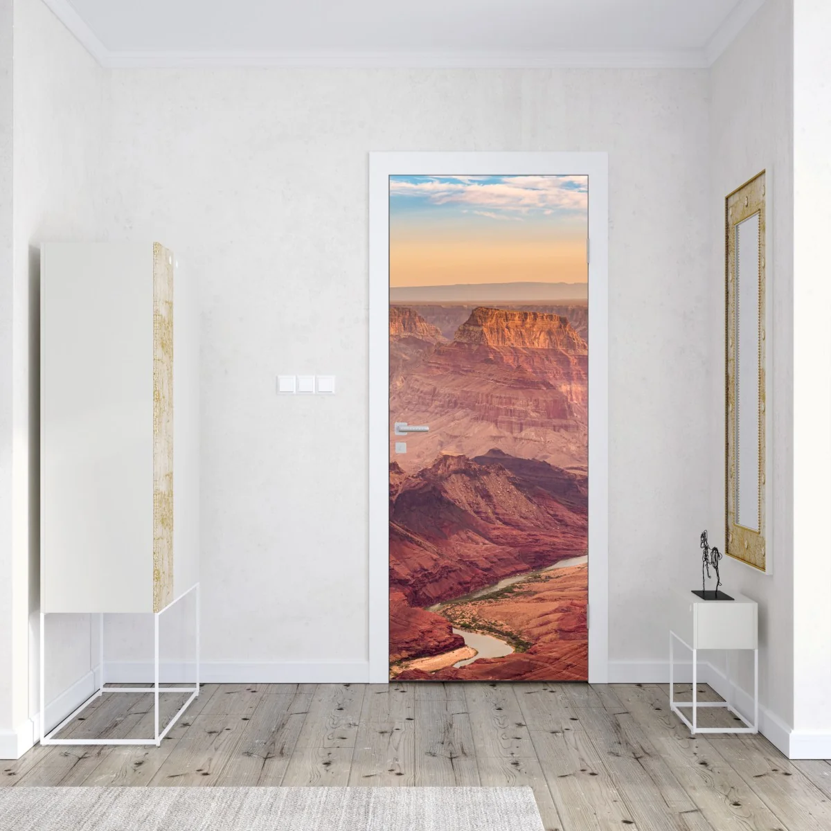 Naklejka na drzwi Grand Canyon zachód słońca panorama – Wallissimo® Naklejka na drzwi Grand Canyon zachód słońca panorama – Wallissimo®