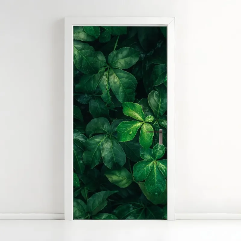 Naklejka na drzwi złote geometryczne fasety – Wallissimo®