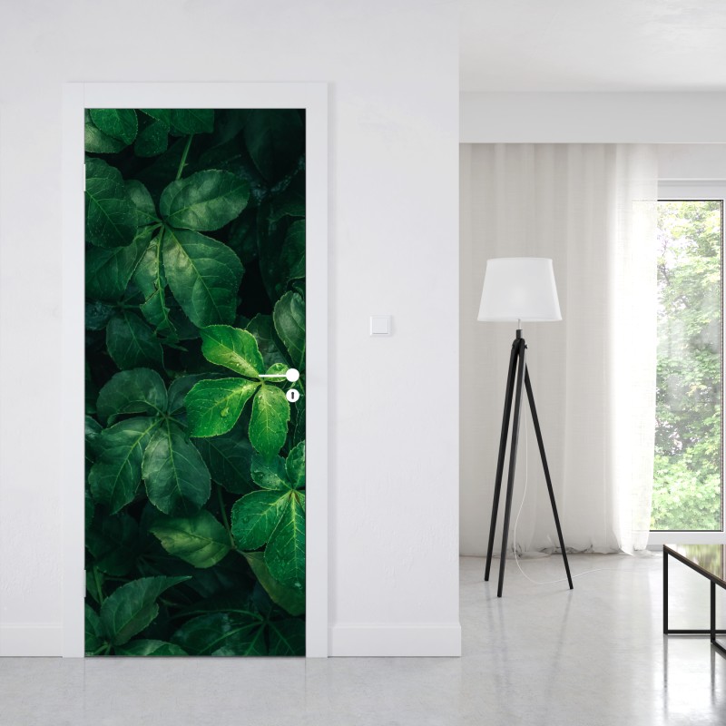 Naklejka na drzwi Bangkok panorama nad parkiem Lumpini – Wallissimo®