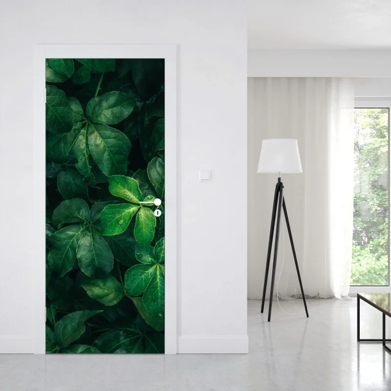 Naklejka na drzwi złote geometryczne fasety – Wallissimo®