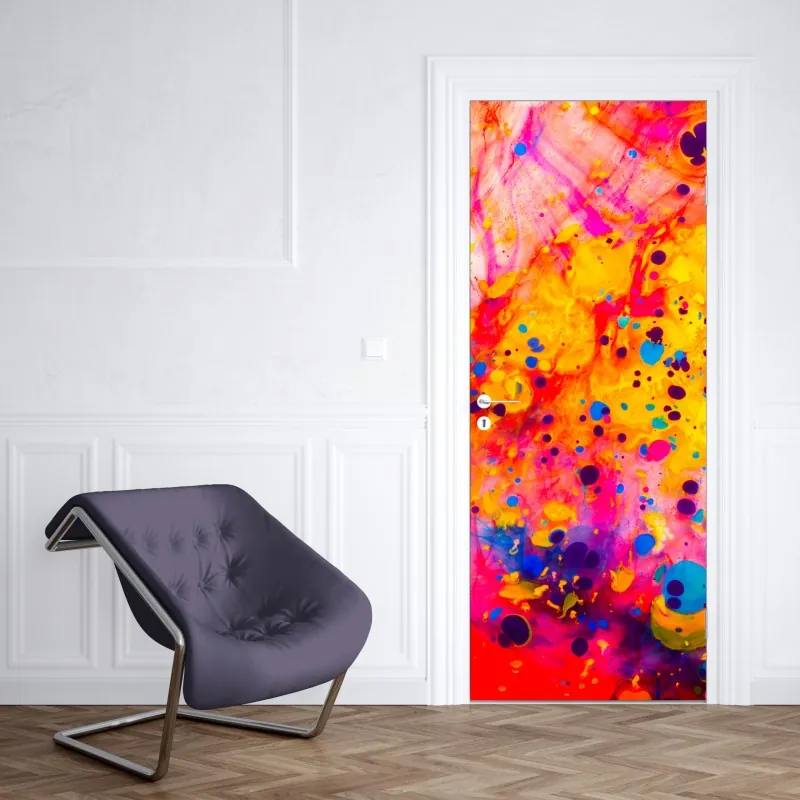 Naklejka na drzwi zbliżenie silnika odrzutowego na terminalu – Wallissimo®