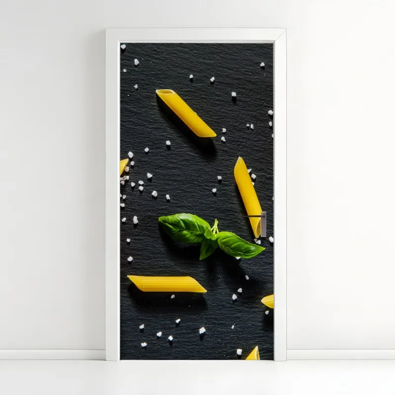 Naklejka na drzwi różowy geometryczny jednorożec – Wallissimo®