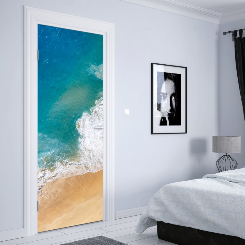 Naklejka na drzwi słoneczna kwiatowa alejka w Umbrii – Wallissimo®